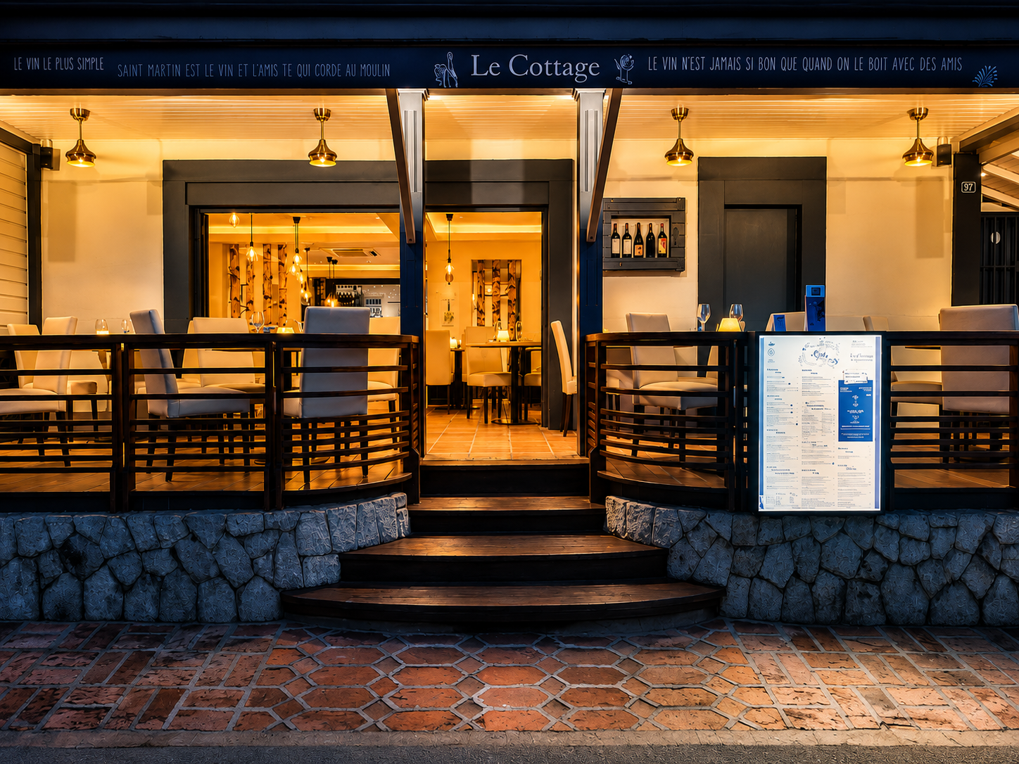 Restaurant le Cottage à Grand case à Saint-Martin