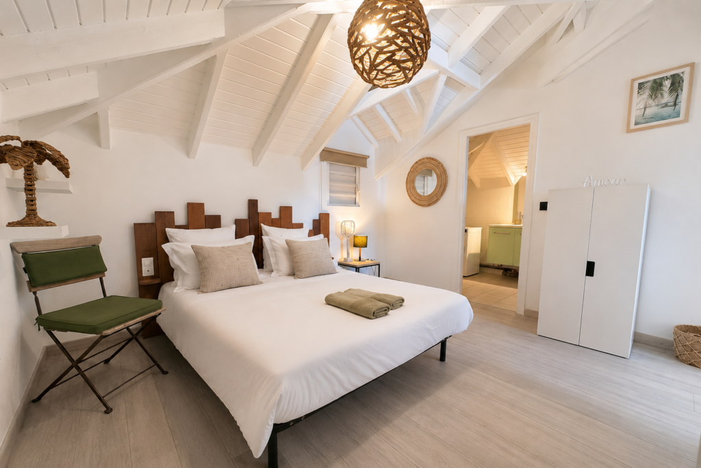 Chambre de la Villa Sunset à Saint-Martin