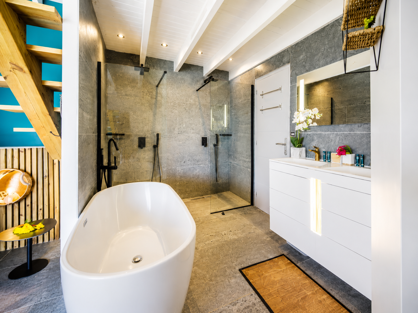 Salle de bain de la Villa Sunset à Saint-Martin