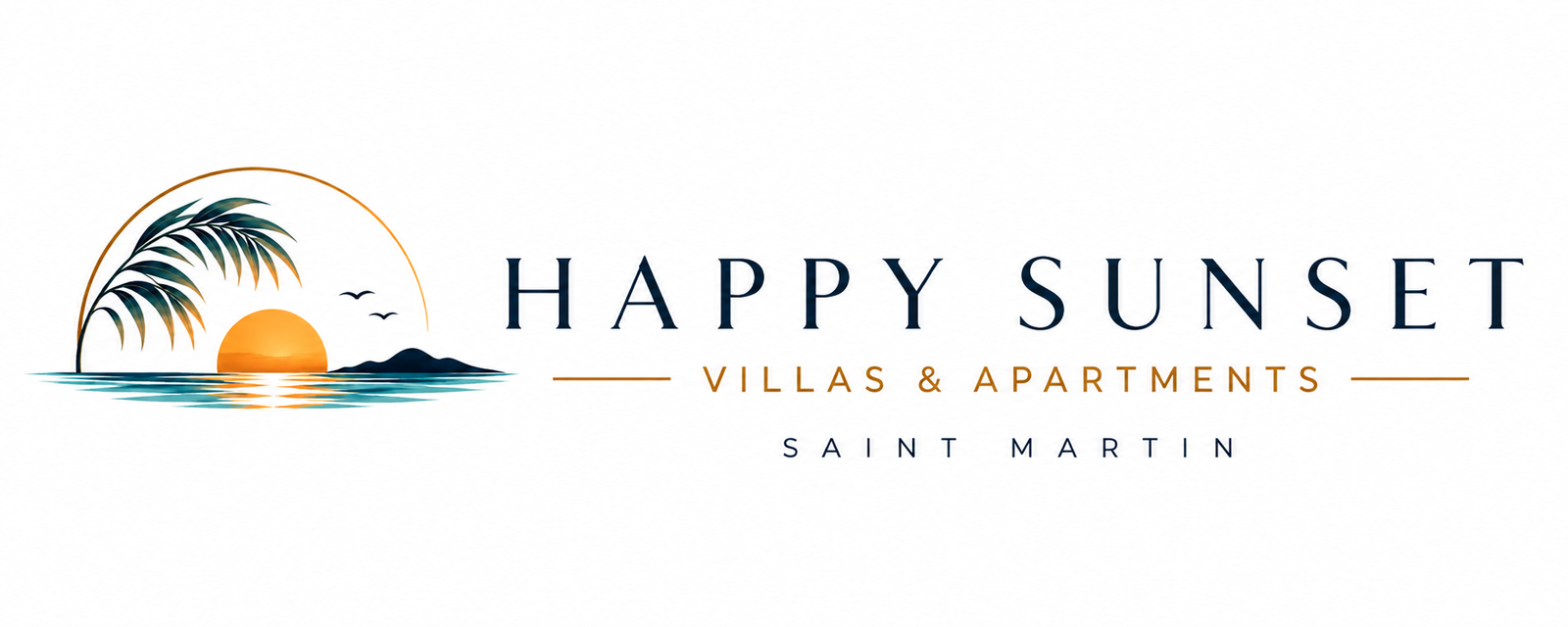 Logo Happy Sunset – villas et appartements à Saint-Martin